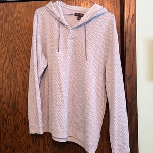 Taso Elba long sleeve casual shirt with hood. Light blue in an XL size